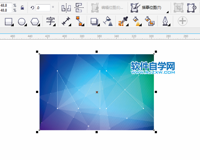 cdr图片上面怎么叠印黄色