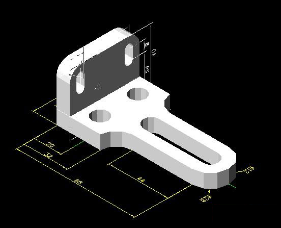 用cad绘制三维实体之机械零件练习题一
