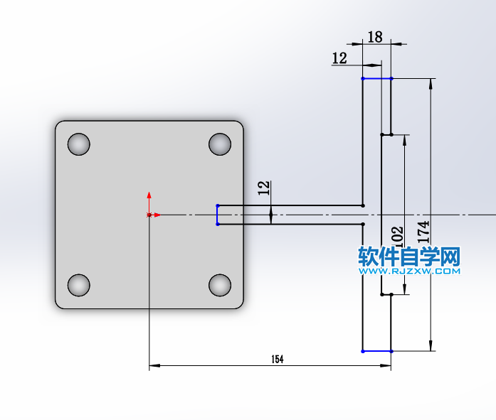 solidworks立体零件图用拉伸凸台与拉伸切除完成