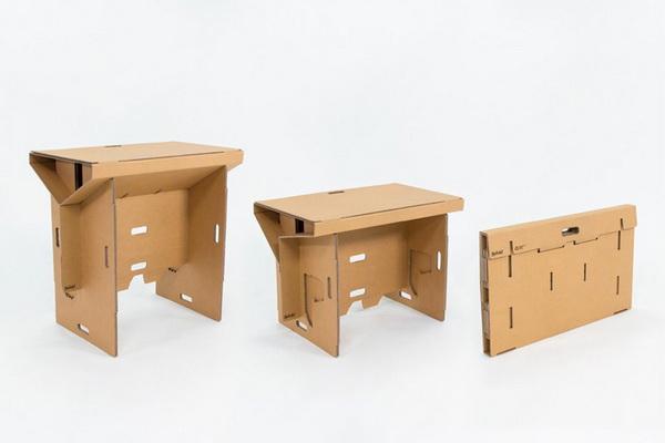 是一款利用硬纸板设计和制作而成的便携式家具设计,设计师利用生活