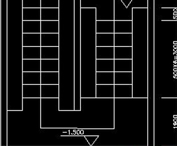 用cad2007画的自行车坡道平面图