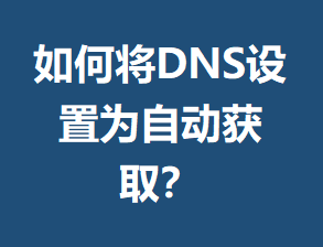 ��ν�DNS����Ϊ�Զ���ȡ��