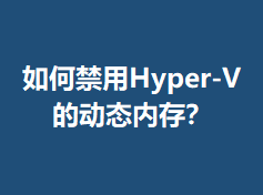 ��ν���Hyper-V�Ķ�̬�ڴ棿
