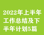 2022年上半年工作总结及下半年计划5篇