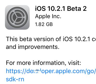 iOS10.2.1 Beta2ֵ
