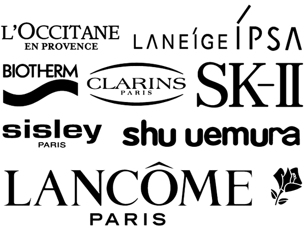 多款著名化妆品logo素材矢量图