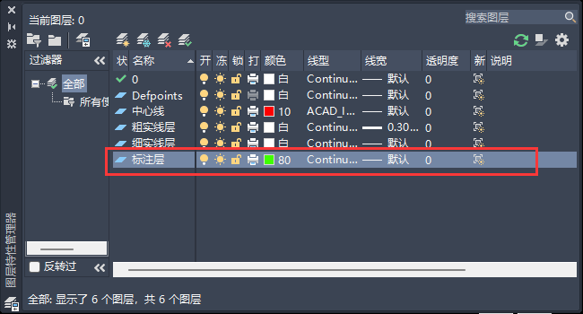 cad2023一般都设置哪些图层第6步