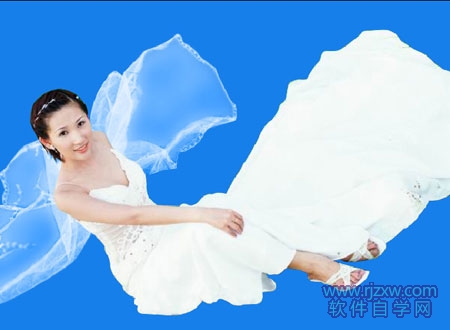 photoshop快速抠出约婚纱图片教程_软件自学网