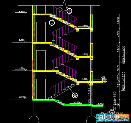 教你怎麼用cad設計樓梯的三維圖講解