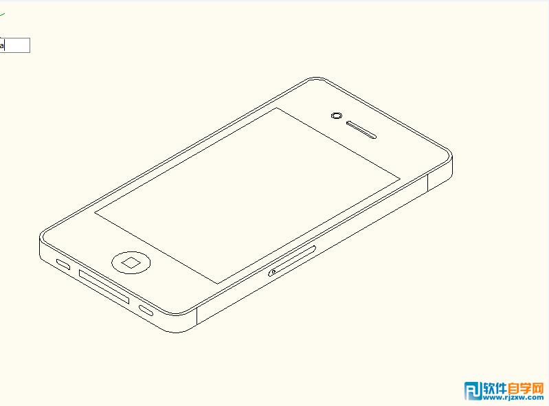 苹果4s 手机轴测图